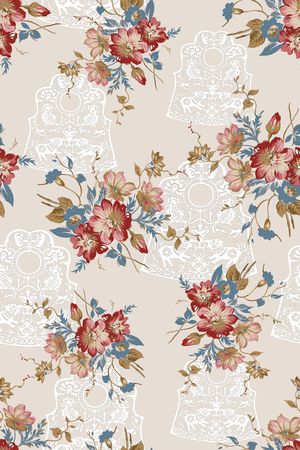 花卉印花华亿平台图片