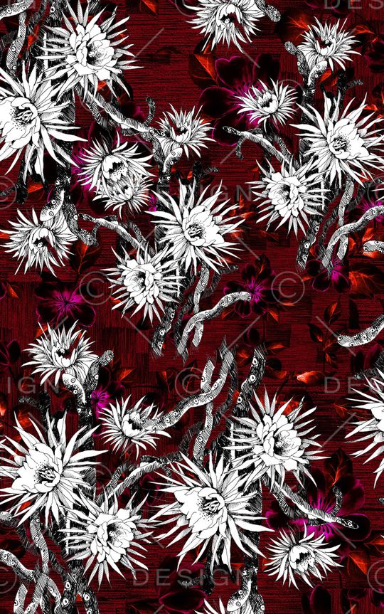 花卉印花华亿平台图片