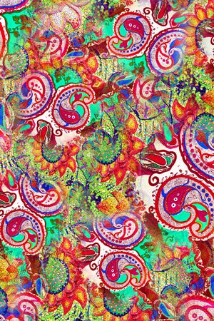 佩斯利印花华亿平台图片