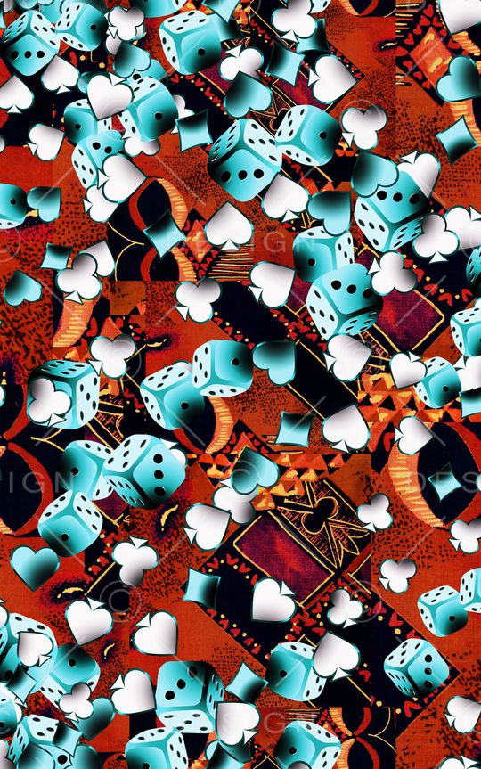 扑克印花华亿平台图片