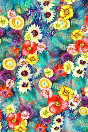 花卉印花华亿平台图片