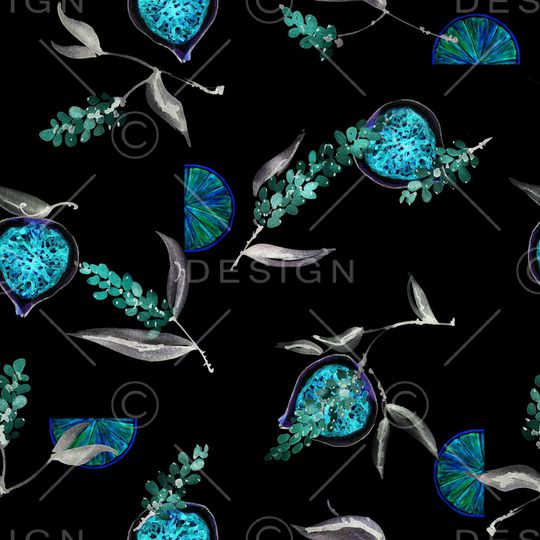 水彩花卉印花华亿平台图片