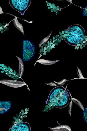 水彩花卉印花华亿平台图片