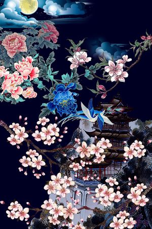 梅花印花华亿平台图片