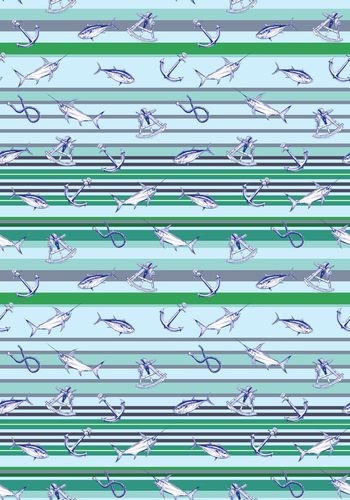 1110216-条纹 海洋元素 鱼--2