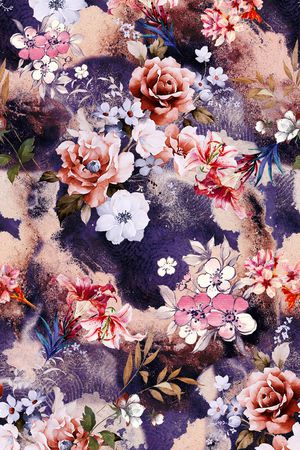 牡丹印花华亿平台图片