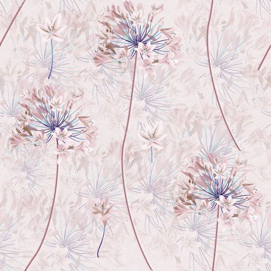 手绘花卉印花华亿平台图片