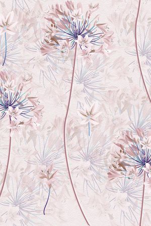 手绘花卉印花华亿平台图片