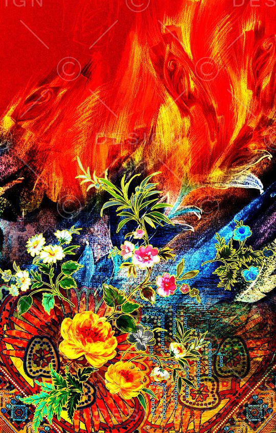 定位花印花华亿平台图片