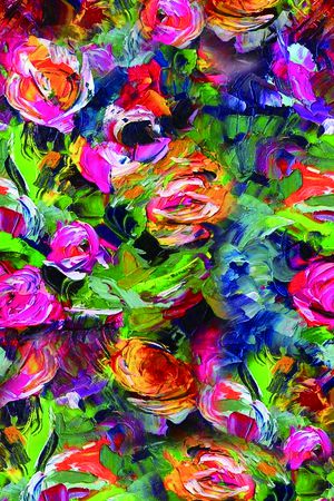 洋阳---花卉印花华亿平台图片