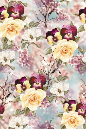 树枝印花华亿平台图片