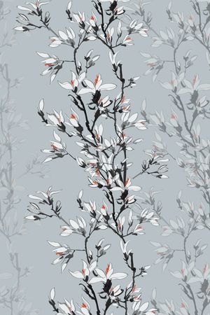 手绘大花印花华亿平台图片