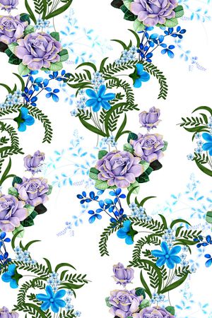 水彩花卉印花华亿平台图片