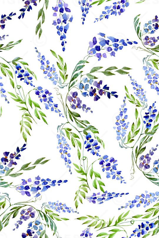 水彩花卉印花华亿平台图片