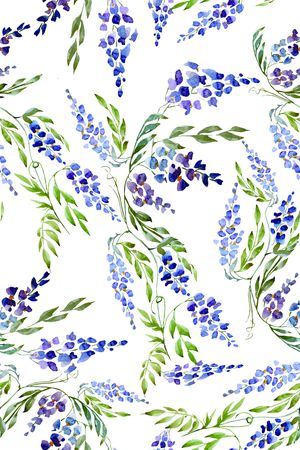 水彩花卉印花华亿平台图片