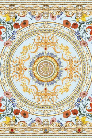 围巾印花华亿平台图片