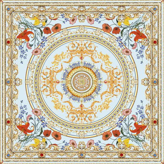 围巾印花华亿平台图片