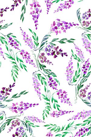 水彩花卉印花华亿平台图片