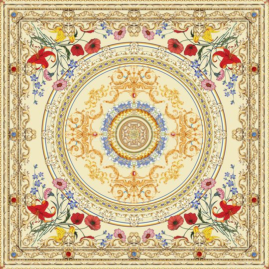 围巾印花华亿平台图片