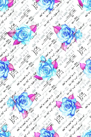 水彩花卉印花华亿平台图片