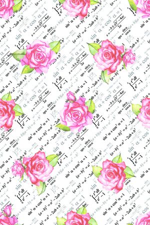 水彩花卉印花华亿平台图片