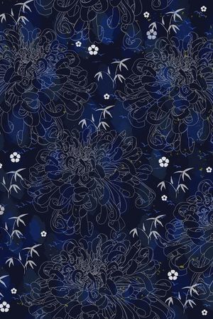 手绘花卉印花华亿平台图片