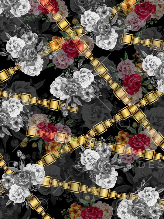 花卉印花华亿平台图片