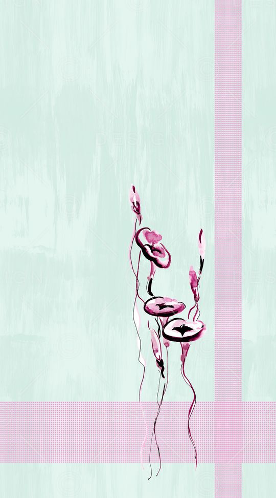 手绘花卉印花华亿平台图片