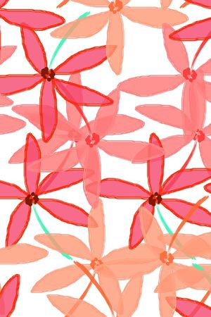 手绘花卉印花华亿平台图片