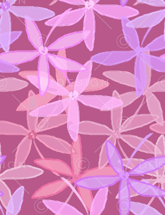 手绘花卉印花华亿平台图片