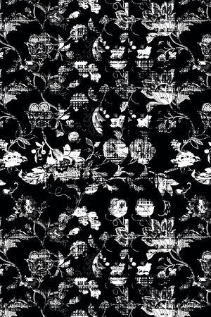 黑白华亿平台印花华亿平台图片