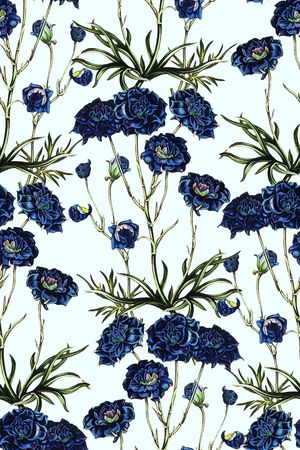 水彩花卉印花华亿平台图片