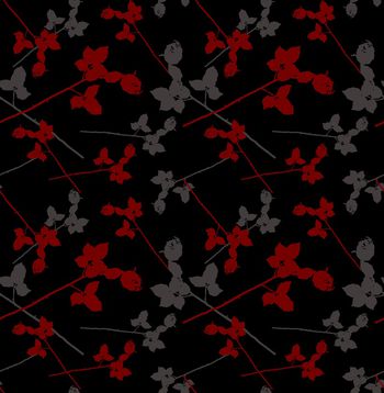 玫瑰花印花华亿平台图片