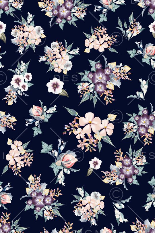 花卉印花华亿平台图片