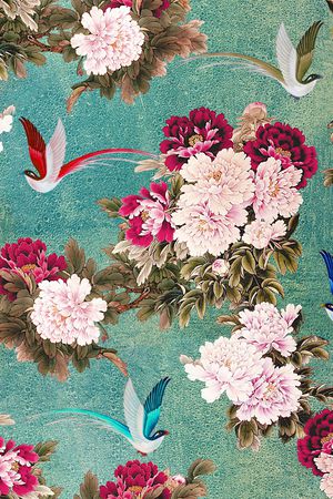 民族花卉印花华亿平台图片