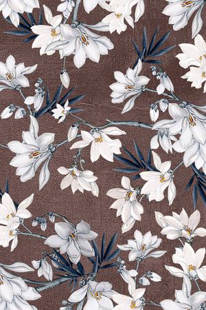 褪色花卉印花华亿平台图片