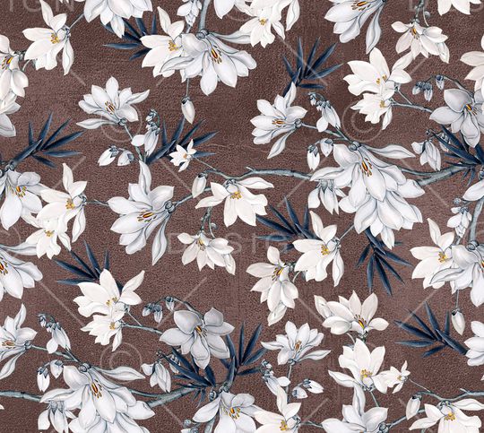 褪色花卉印花华亿平台图片