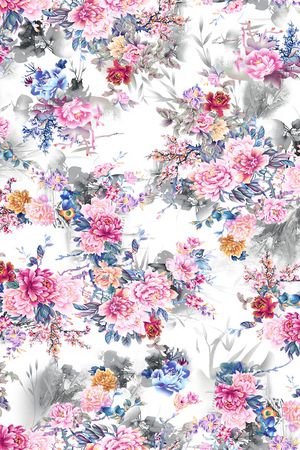 花卉印花华亿平台图片