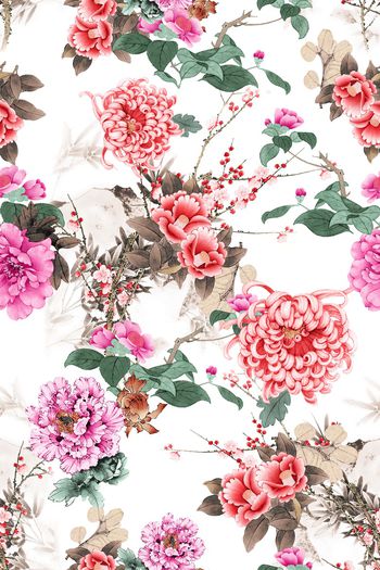 花卉印花华亿平台图片