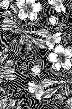 黑白华亿平台印花华亿平台图片