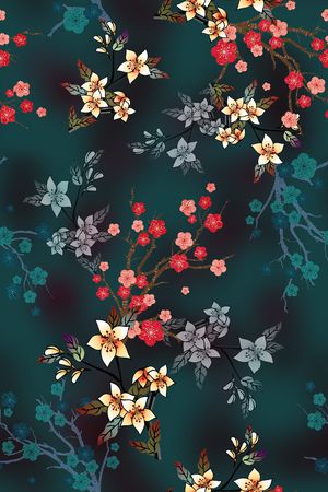 梅花印花华亿平台图片