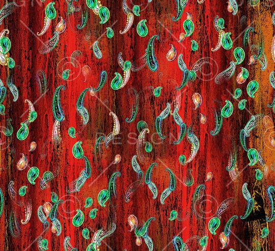 佩斯利印花华亿平台图片