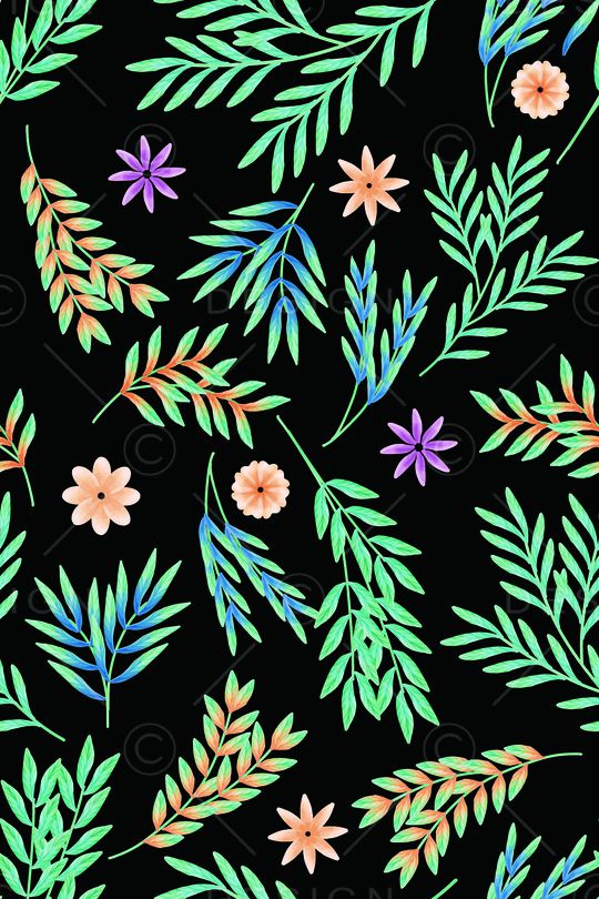 绿植树叶印花华亿平台图片