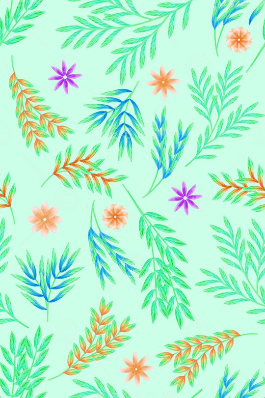 绿植树叶印花华亿平台图片