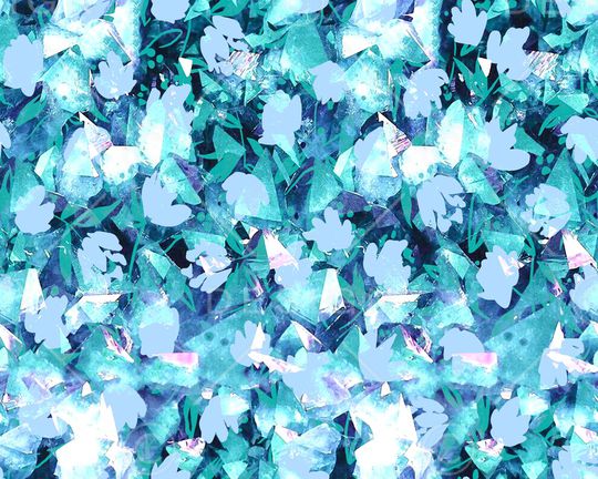 抽象花卉印花华亿平台图片