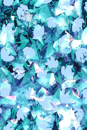 抽象花卉印花华亿平台图片