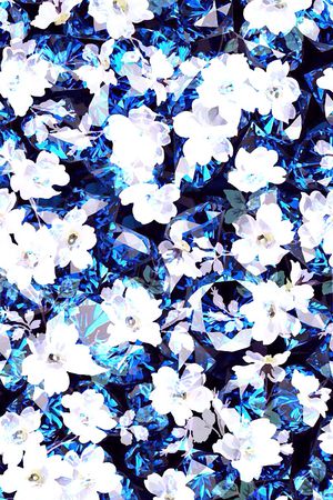 抽象花卉印花华亿平台图片