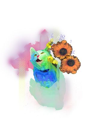 手绘印花华亿平台图片