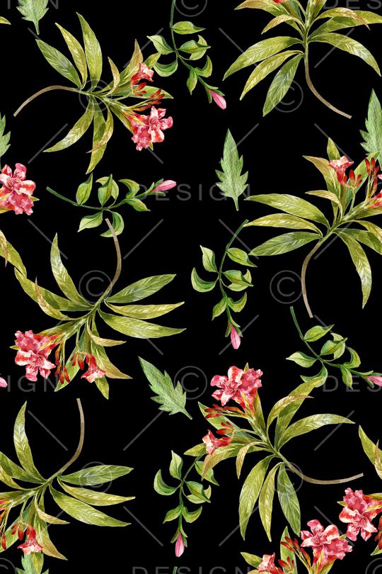 手绘花卉印花华亿平台图片