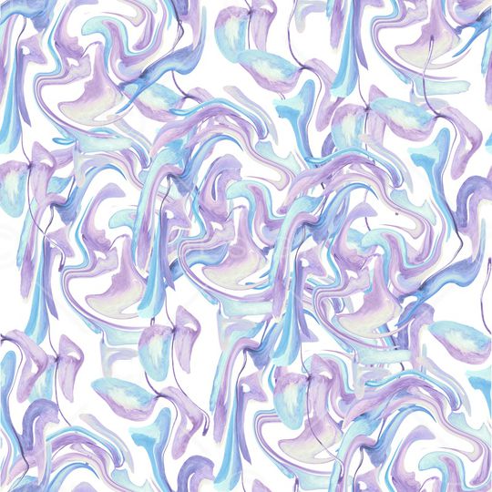 水彩花卉印花华亿平台图片